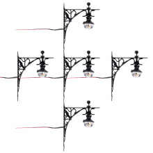 15St Miniatuur Wandlamp Zwart Staal ABS DIY Mini Huis Sfeerverlichting