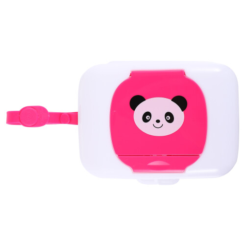 2Pièces Boîte Lingettes Bébé Portable Rose À En