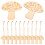20Pièces Décor Bois Champignon Suspendu Beige Pour Projets Créatifs 1