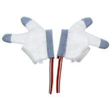 3Paires Demi-Doigts Enfants Blancs Respirants Anti-Morsure Nylon