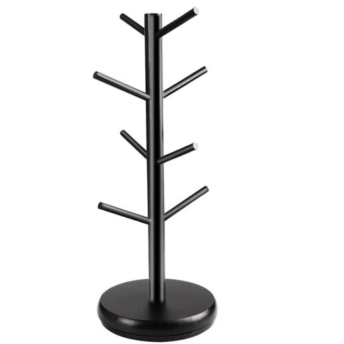 Coffee Mug Tree 360 Rotated Coffee Cup Tree with 8 Hooks Coffee Counter Bar Multifunction Display Rack Thicker Base 1