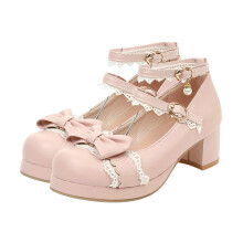 2Paires Chaussures Plates Rose Cuir Doublure PU Ătudiante