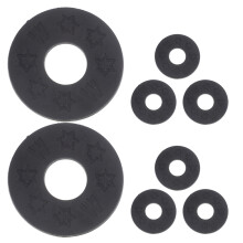 8Pièces Protections Silicone Noires Pour Sangles De Guitare Sécurisées