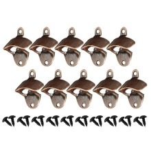 10PCS Wall Mounted Beer Bottle Opener Soda Beer Wine Bottle Opener Vintage Heavy Duty Bottle Opener for Kitchen Party