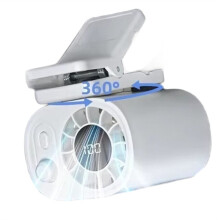 1800mAh Portable Waist Fan Clip Wearable Belt Personal Fan with 100 Speed Neck Hands-Free Cooling for Outdoor Fan