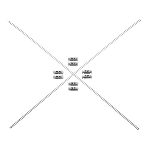 5Ensembles Kit Câbles Réglables Pour Suspension Métal