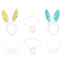 4Sets Häschen-Ohr Haarreif Kostüm Zubehör Für Karneval Und Party