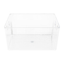 2Pcs Multi-Purpose Transparent Plastic Storage Basket with Handles