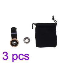 3Pièces Lentilles Téléphone Grand Angle Macro Fisheye Stabilités