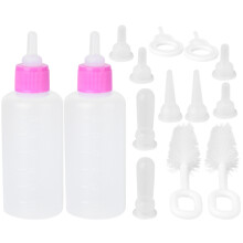 6Sets Kleine Huisdieren Melkflessen Sky-Blue Silicone En PP Materiaal