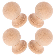 8Stk Beige Holzpfosten Verzierungen, Endkappen Für Treppen Und Möbel