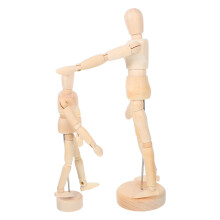 10Pièces Figurines Artistiques En Bois Beige Pour Peinture Esquisse