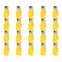 20Pcs TT Motor Module for DIY Car Robot DC3-12V Dual Shaft Geared Motor Gearmotor for Robotics and Vehicles