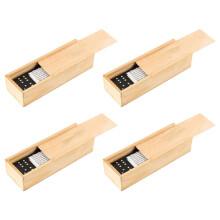 8Sets Duurzame Domino Sets Zwart Voor Familie En Kinderplezier