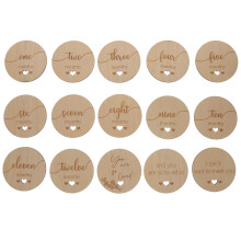 3Sets Baby Maand Kaarten Hout Luxe Geboorte Aankondiging Voor Thuis