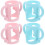 4Pièces Poignées Silicone Bébé Multicolores Pour 7