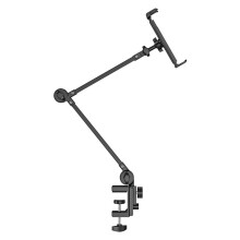 Adjustable Bed Tablet Holder Rotatable Long Arm Metal Desktop Tablet Bracket Mounts Clamp for 4.7-10.2inch for Tablet
