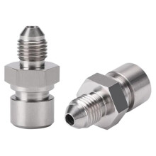 4AN Stecker auf M10x1,25 Metrisches Inverted Flare Innengewinde Bremsleitungsadapter Fitting Edelstahl 2 STK
