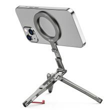 Magnetic Pocket Phone Tripod Holder with Hook Foldable Phone Holder Strap for Android/