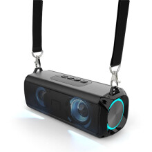 RGB Speaker Portable Wireless Music Player & Soulder Straps LED 5.0 TF USB-C Aux