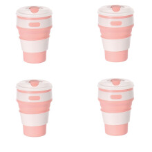 Silicone Foldable Travel Cup-Camping Cup, Foldable Water Cup, Adult Drinking Cup with Lid,