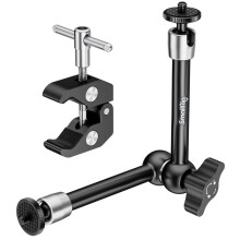 Clamp W/ 1/4 Inch and 3/8 Inch Thread and Power Articulating Magic Arm with 1/4 Inch Thread Screw for Monitor