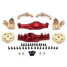 RC Auto Vooras Behuizing Messing voor Cup C Stoel Deur As Afdekking Kit voor MJX 1/12 H12Y H12Y+ RC Auto Accessoires Rood