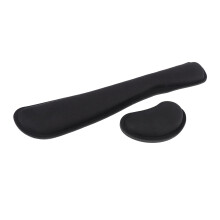 Gel Memory Foam Set Keyboard Wrist Rest Pad, Mouse Wrist Cushion Support for Office, ,Black