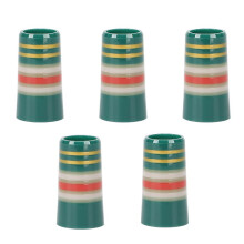 5Pcs Golfing Iron Ferrules Colorful Striped Golfing Iron Ferrules for 9.5x25x13.7mm Iron Shafts Golfing Equipment B