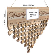 3Stk Kalender Hängende Holz DIY Erinnerungsbrett