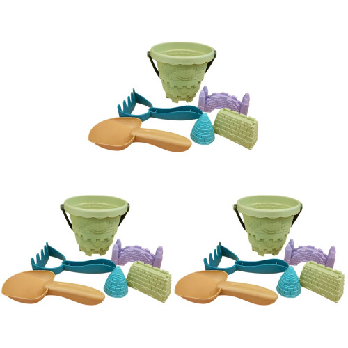 3Ensembles Ensemble Jouets Sable Vert, Accessoires Pour Enfants 1