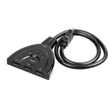 3Pièces 3 Ports Noir 1080P Prise Multi-Appareils