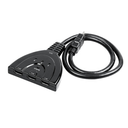3Pièces 3 Ports Noir 1080P Prise Multi-Appareils