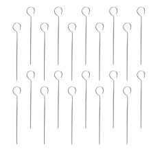 100Pcs Metal Barbecue Skewers Silver Rustproof Reusable Grill Sticks