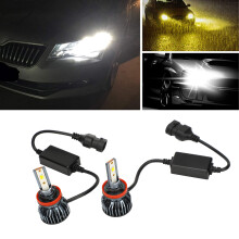 LED-Scheinwerferlampen 20W 3 Farben Wasserdicht H8/H9/H11 H16