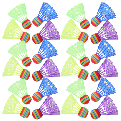 96Stk Farbige Kindershuttlecocks , Ideal Für Badminton