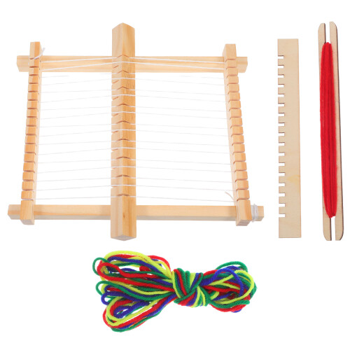 15Sets Multifarbiger Holz-Webrahmen Für Kinder Bastelset