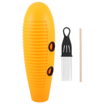 1Set Guiro Mit Schaber Gelb, Percussion Instrument Für Musikunterricht