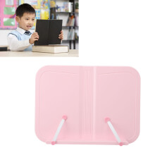 Supporto Regolabile Rosa per Libri, Supporto per Tablet e Ricettario, in Materiale ABS