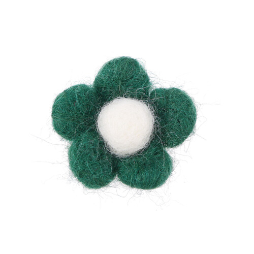 3Pièces Accessoires DIY Boules Feutrine Verte Fleurs Pour Création