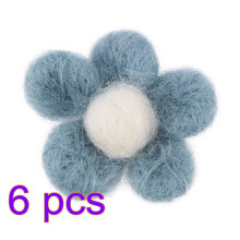 6Pièces Boules En Laine À 5 Accessoires DIY Colorés