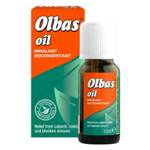 Olbas Inhalant Decongestant Oil | Natural Vapour Relief for Blocked Nose and Sinus Congestion - 12ml