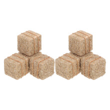 16Stk Mini Strohbündel Holz Farm Deko DIY Kreativ Basteln Mehrfarbig