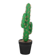 2Pcs Fake Tall Cactus Plants Plastic Greenery Indoor Outdoor Decor