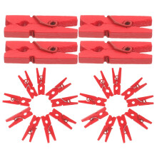 200Pièces Pinces En Bois Rouge, Clips Lourds Pour Photos