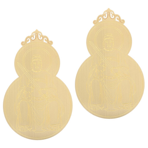 6Pièces Cartes Dorées Amulette Protection Décorative 2