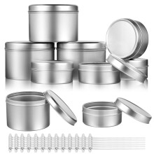 2Ensembles Moules À Bougies Aluminium Avec Mèches Coton Argentées