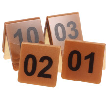 50Pcs Multi-Color Acrylic Number Markers Double-Sided Table Tent Cards