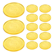 1000Stk Kunststoff Piratenmünzen Gold Für Kinder Schatzsuche Und Party