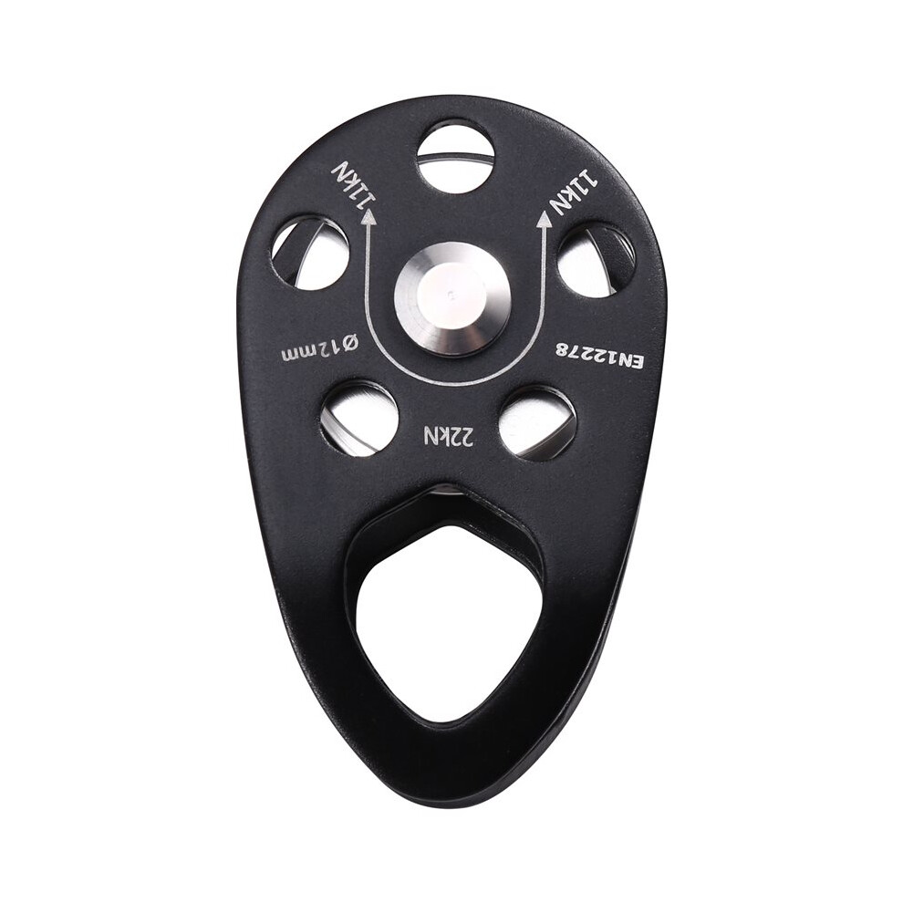 Micro Mobile Pulley 22Kn Mobile Single Pulley Cheek Shaped For Max Rope 12Mm Rope For Climbing, Rescue Lifting 6033286434225